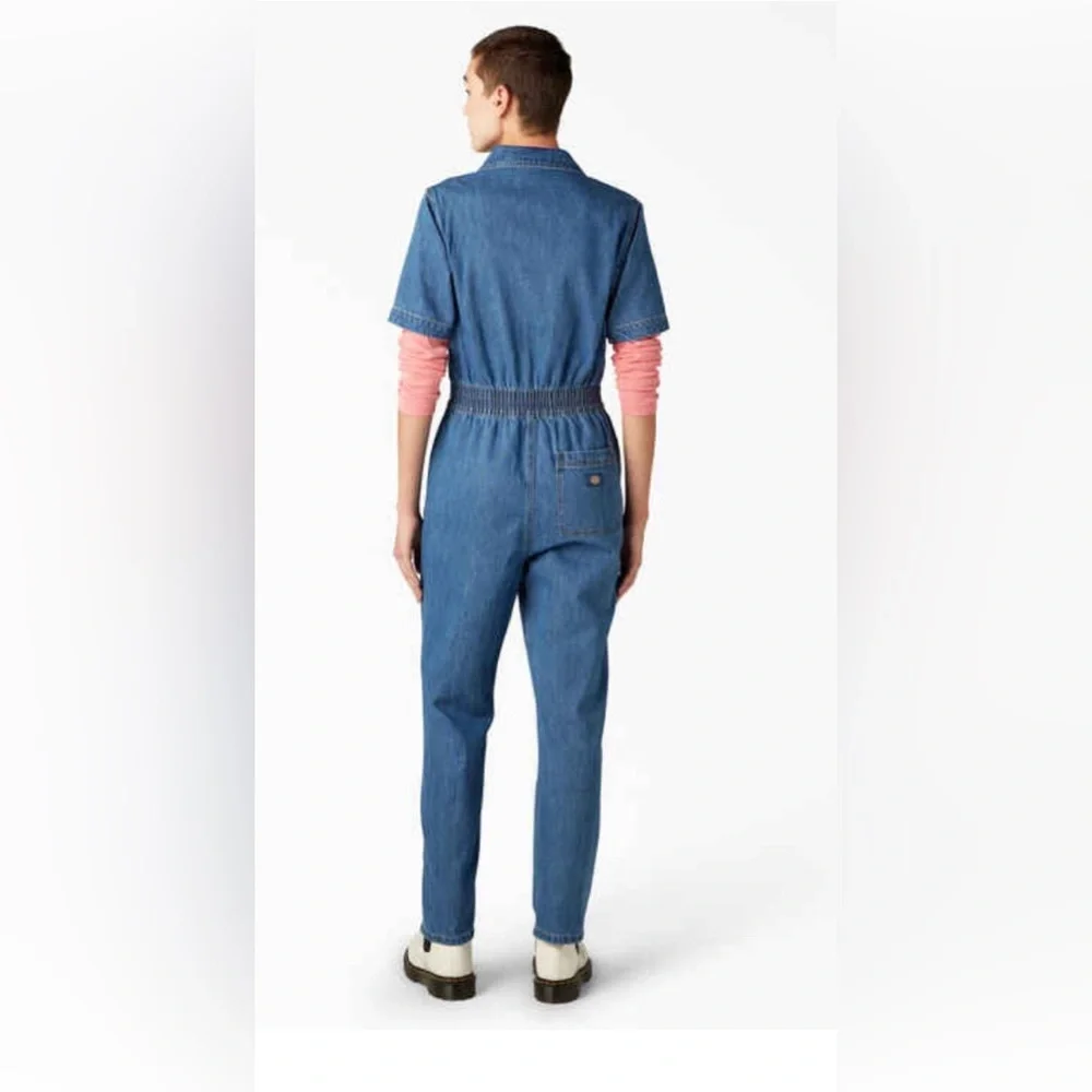 Dickies Houston Regular Fit‎ Denim jeans smocked Coveralls jumper size small new